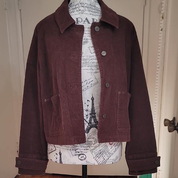 NWOT J. Crew Cropped Barn Jacket™ in corduroy - Picture 2 of 9